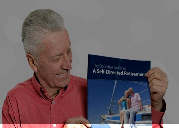 Man holding The Definitive Guide to a Self-Directed Retirement